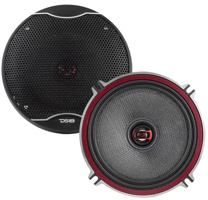 DS18 DS18 EXL-SQ5.25 EXL 5.25" 2-Way Coaxial Speaker with Fiber Glass Cone 340 Watts 3-Ohm - Car Audio