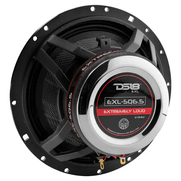 DS18 EXL-SQ6.5 EXL 6.5" 2-Way Coaxial Speaker with Fiber Glass Cone 400 Watts 3-Ohm - Trinity Car Audio