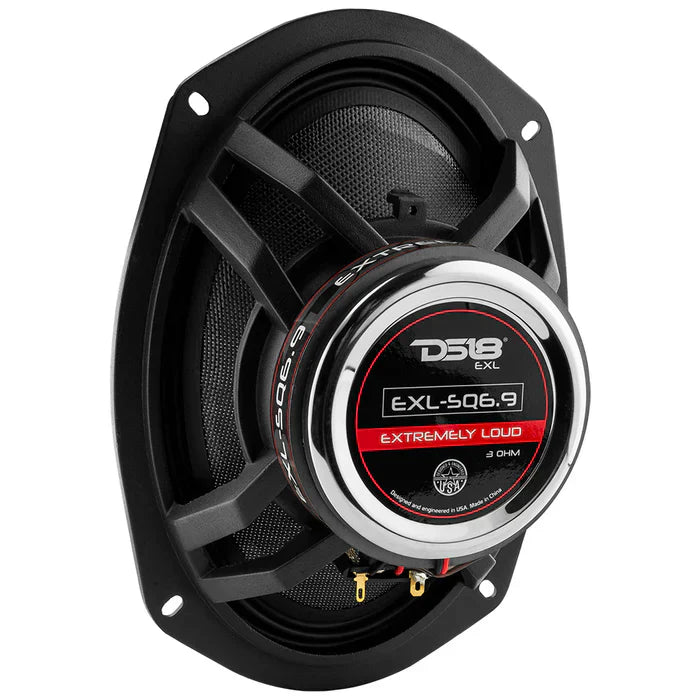 DS18 EXL-SQ6.9 EXL 6x9" 2-Way Coaxial Speaker with Fiber Glass Cone 560 Watts 3-Ohm