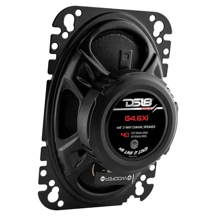 DS18 DS18 G4.6XI GEN-X 4x6 2-Way Coaxial Speakers 135 Watts 4-Ohm - Car Audio