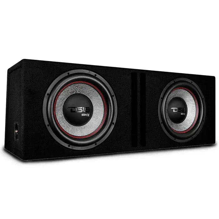 DS18 DS18 GEN-X212LD Bass Package 2 x GEN-X124D 12" Subwoofers In a Ported Box 1800 Watts - Car Audio