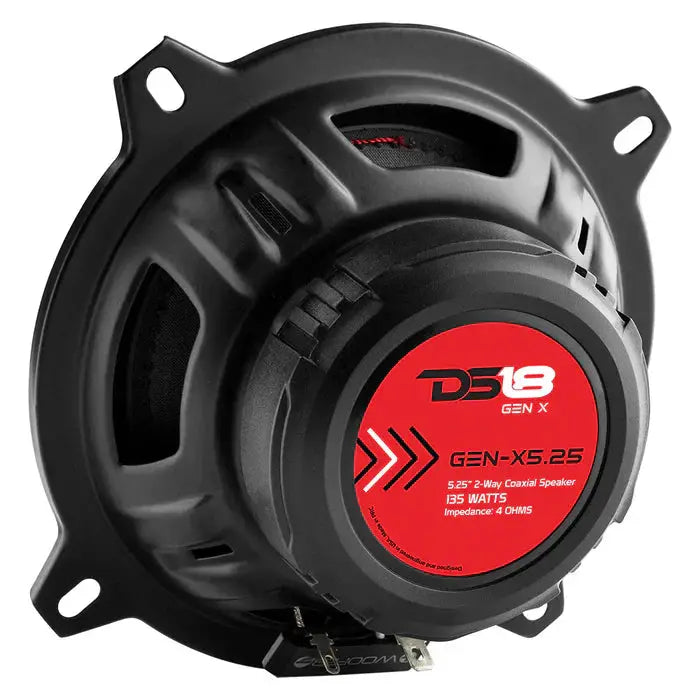 DS18 DS18 GEN-X5.25 GEN-X 5.25" 2-Way Coaxial Speakers 135 Watts 4-Ohm - Car Audio
