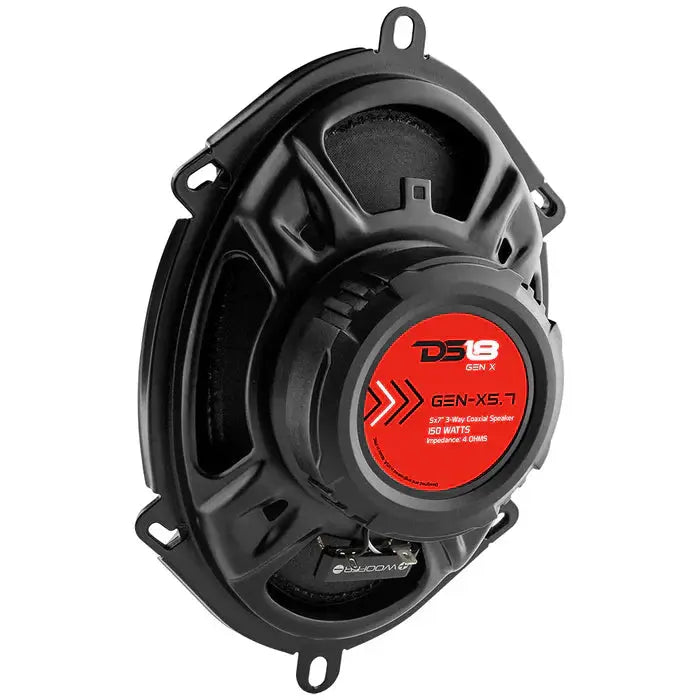 DS18 DS18 GEN-X5.7 GEN-X 5x7" 3-Way Coaxial Speakers 165 Watts 4-Ohm - Car Audio