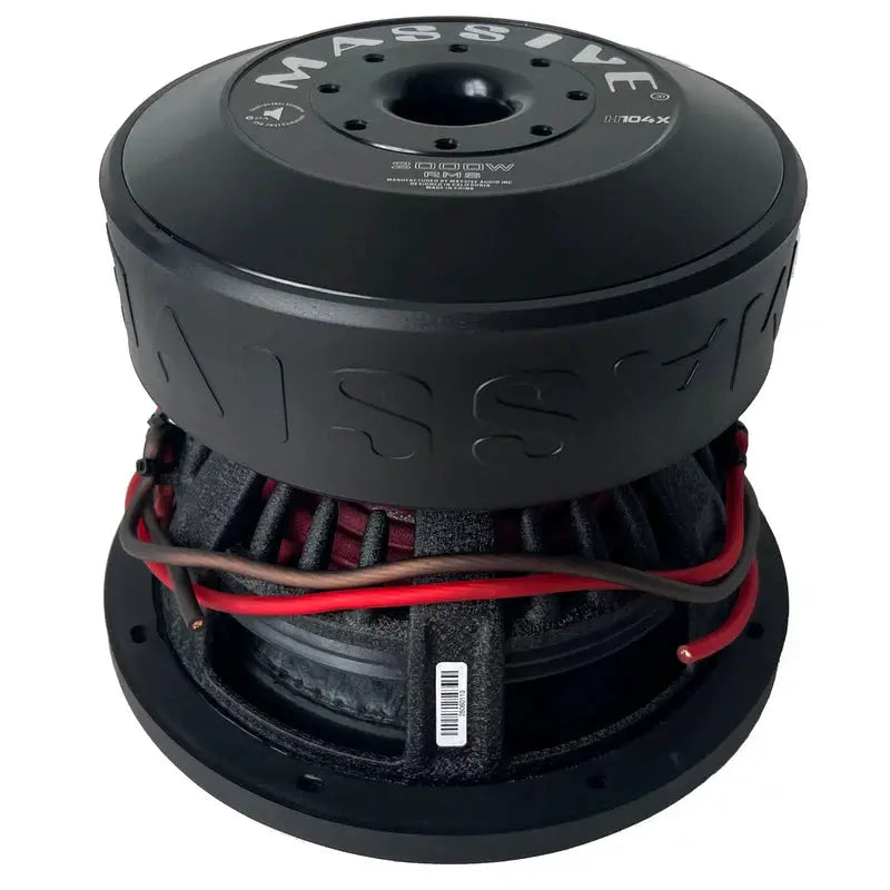 Massive Audio Massive Audio H104X - 10" 2000 Watts RMS Dual 4 Ohm 3" V.C. Mega Subwoofer - Car Audio