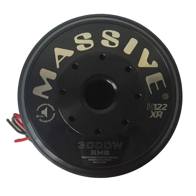 Massive Audio Massive Audio H122XR - 12" 3000 Watts RMS Dual 2 Ohm 4" V.C. Mega 70 Lbs. Subwoofer - Car Audio