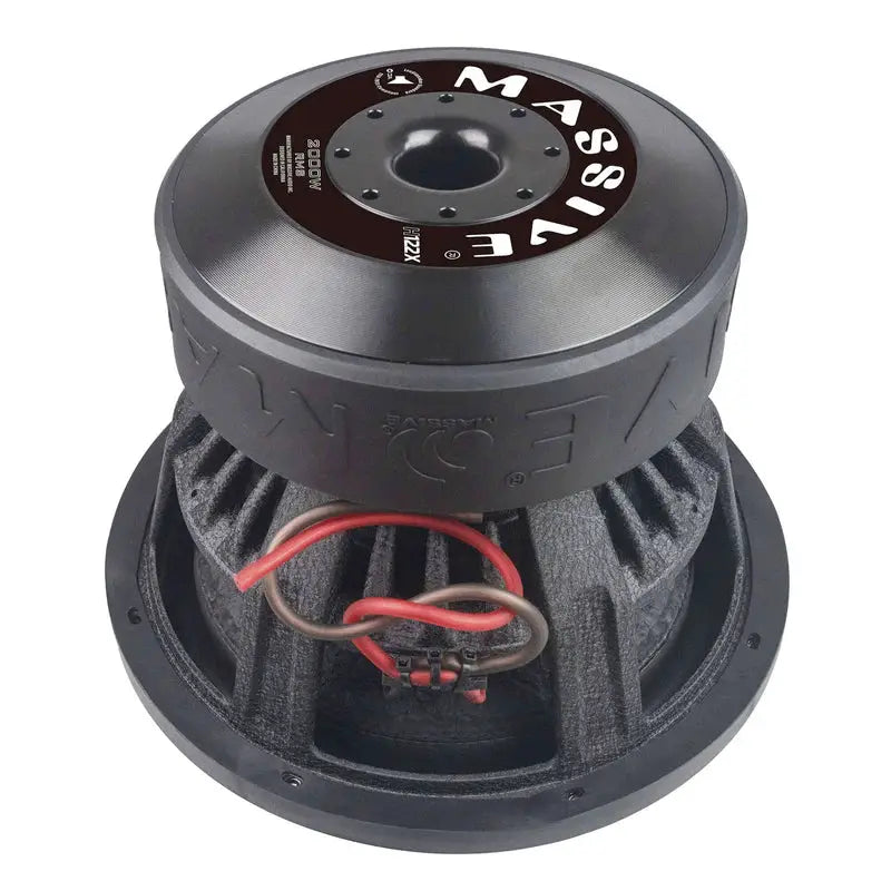 Massive Audio Massive Audio H124X - 12" 2000 Watts RMS Dual 4 Ohm 3" V.C. Mega Subwoofer - Car Audio