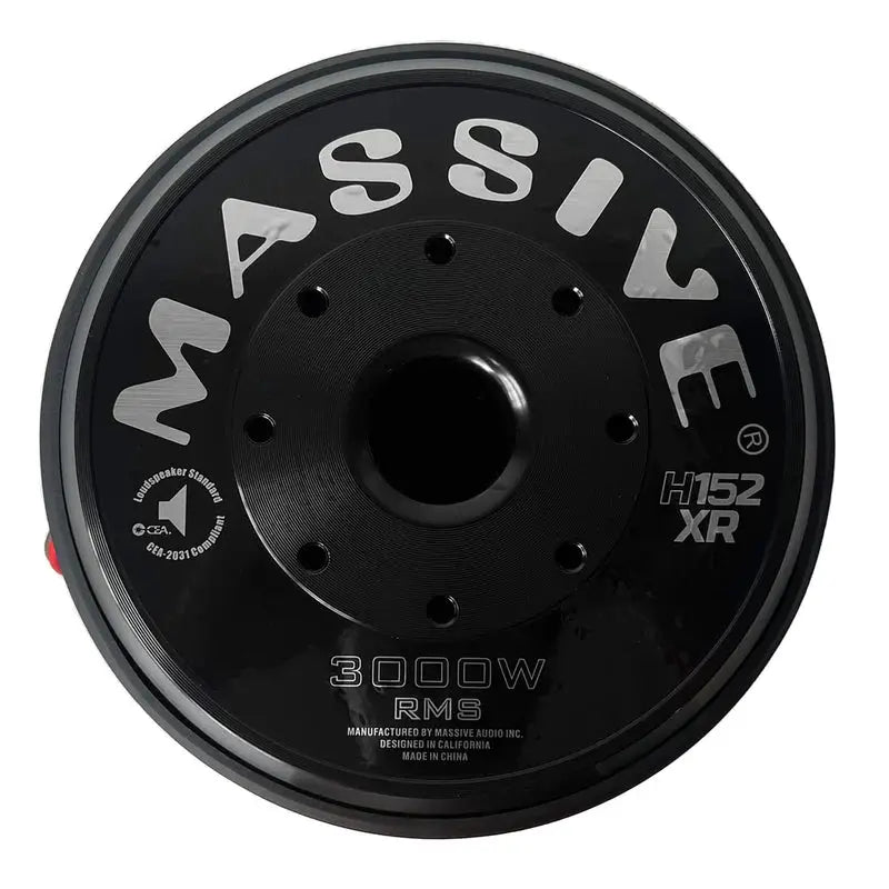 Massive Audio Massive Audio H152XR - 15" 3000 Watts RMS Dual 2 Ohm 4" V.C. Mega Subwoofer - Car Audio