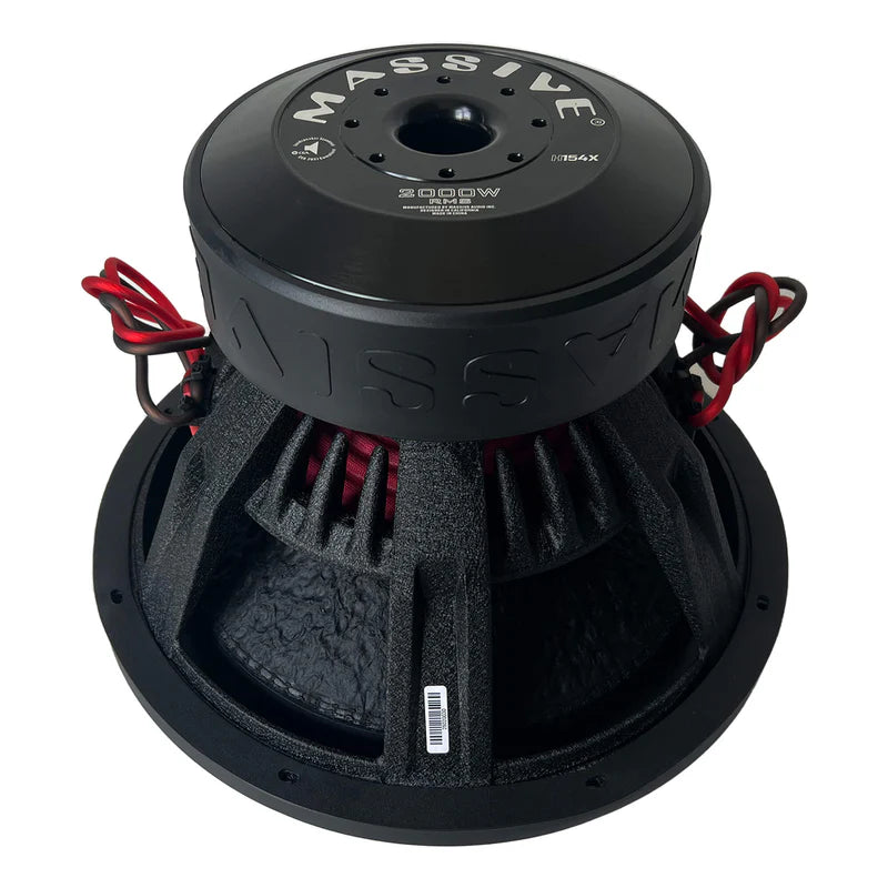 Massive Audio H154X - 15" 2000 Watts RMS Dual 4 Ohm 3" V.C. Mega Subwoofer