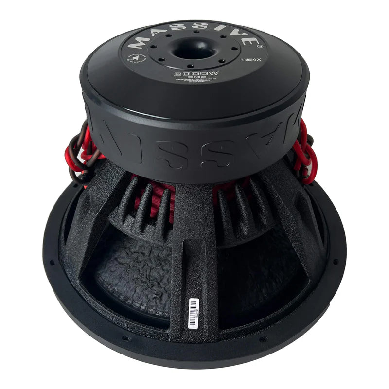 Massive Audio Massive Audio H154X - 15" 2000 Watts RMS Dual 4 Ohm 3" V.C. Mega Subwoofer - Car Audio