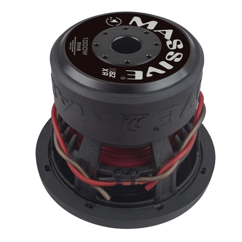 Massive Audio H82XR - 8" 1000 Watts RMS Dual 2 Ohm 2.5" V.C. Subwoofer