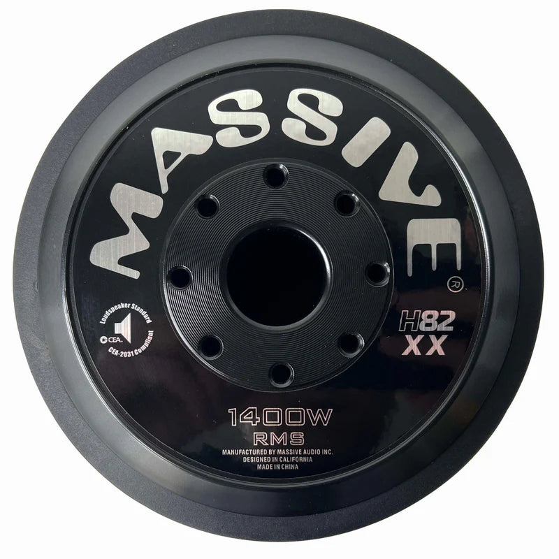 Massive Audio H82XX - 8" 1400 Watts RMS Dual 2 Ohm 2.5" V.C. Subwoofer