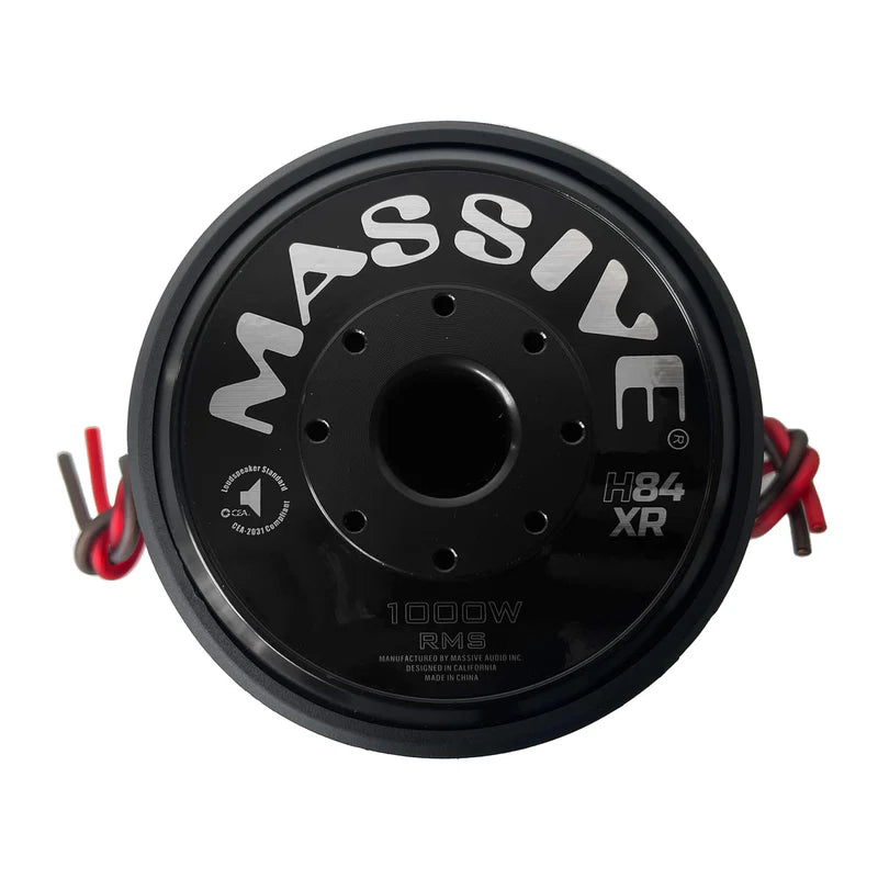 Massive Audio H84XR - 8" 1000 Watts RMS Dual 4 Ohm 2.5" V.C. Subwoofer