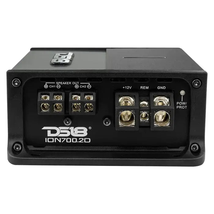 DS18 DS18 ION700.2D Compact Full-Range Class D 2-Channel Stereo Amplifier 700 Watts RMS - Car Audio