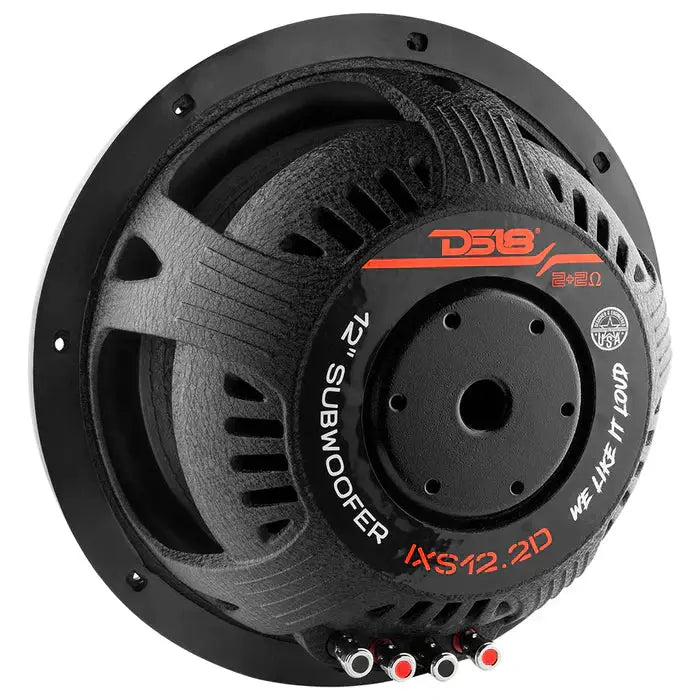 DS18 DS18 IXS12.2D IXS Shallow 12" Subwoofer 1600 Watts DVC 2-Ohm - Car Audio
