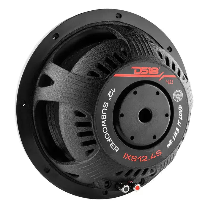 DS18 DS18 IXS12.4S IXS Shallow 12" Subwoofer 1600 Watts SVC 4-Ohm - Car Audio