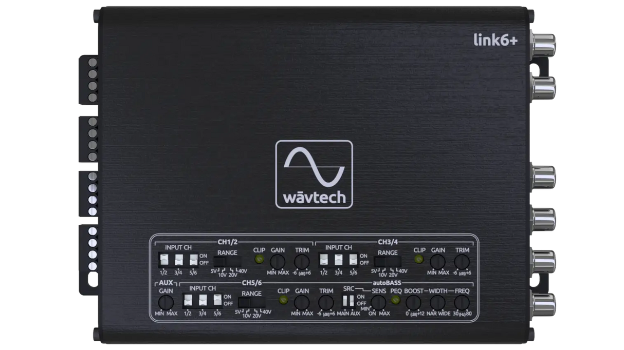 Wāvtech Wāvtech link6+ 6-Channel LOC w/autoBASS, Matrix Summing and Remote - Car Audio