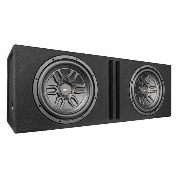 DS18 DS18 LSE-212A Bass Package 2 X SLC-MD12 In a Ported Box with S-1500.1/RD Amplifier and 4-GA Amp Kit 1000 Watts - Car Audio