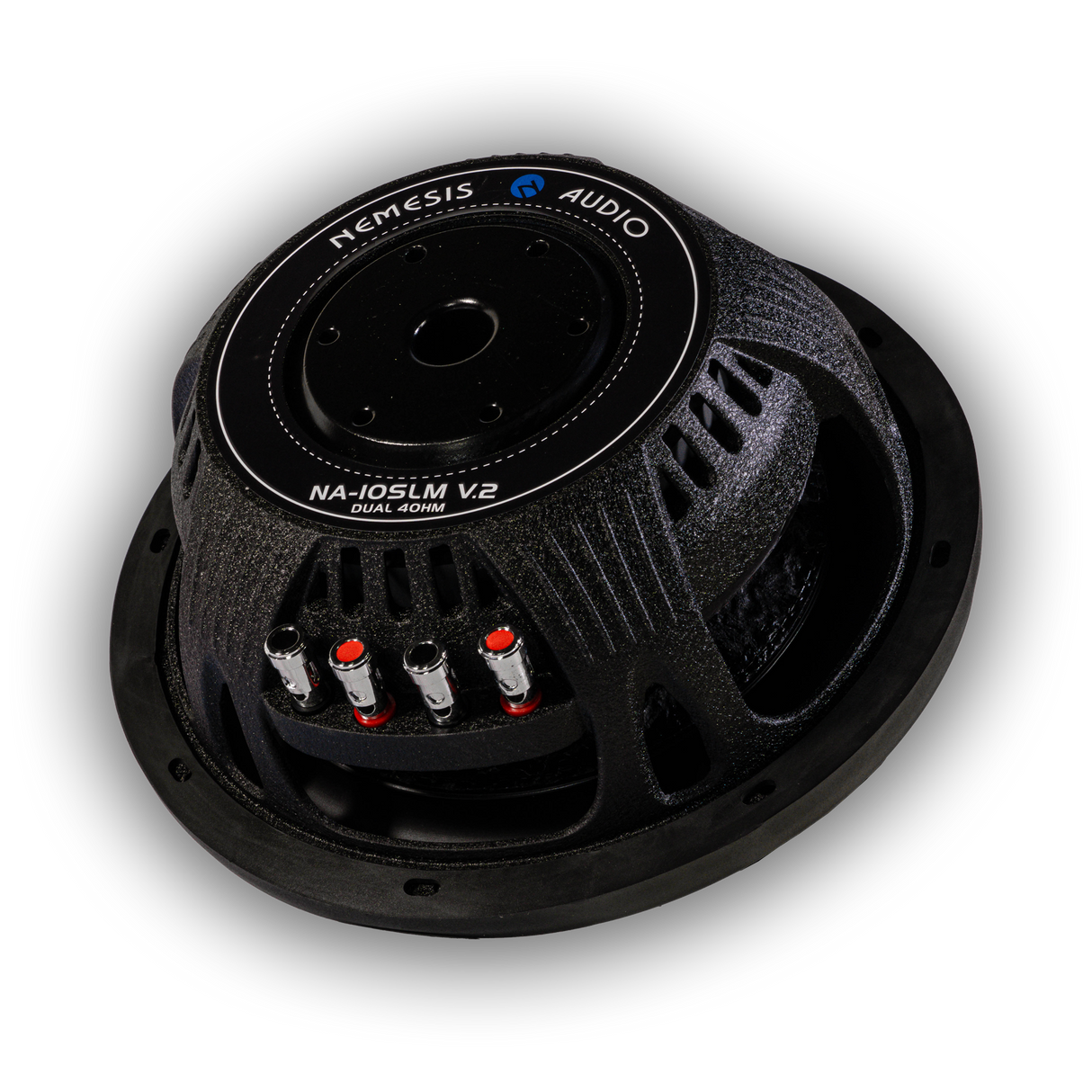 Nemesis Audio NA-10SLM V.2 D4 10″ 500W RMS Dual 4-Ohm Shallow Subwoofer