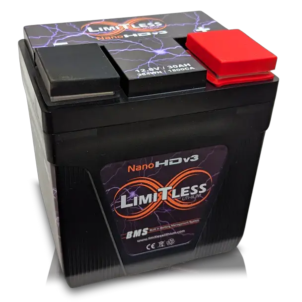 Limitless Lithium Limitless Lithium Nano-HDv3 Group 30L Lithium Battery for Harley Davidson - Car Audio