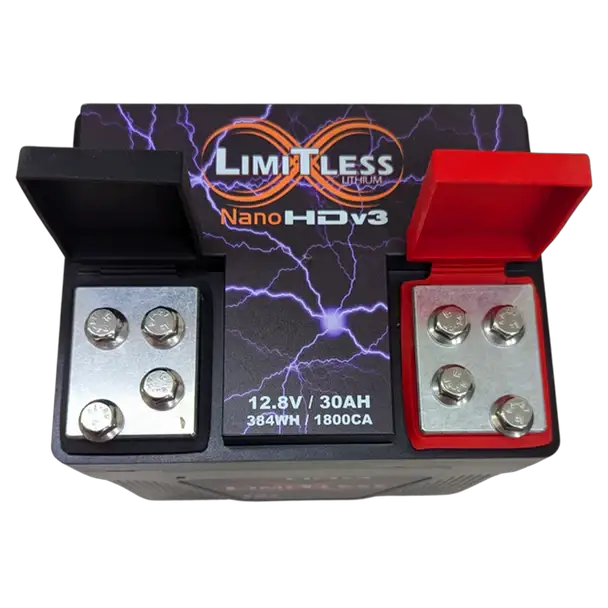 Limitless Lithium Limitless Lithium Nano-HDv3 Group 30L Lithium Battery for Harley Davidson - Car Audio
