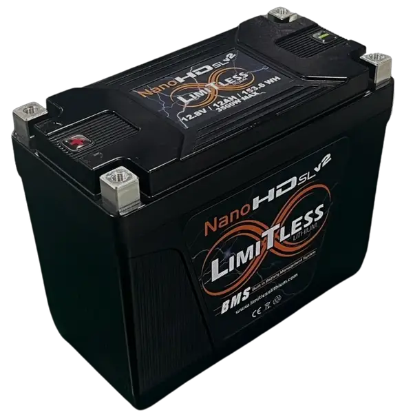 Limitless Lithium Nano -HD SLv2 12AH Motorcycle / Power sports Battery (BCI 20 Case) - Car Audio