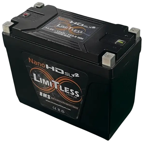 Limitless Lithium Nano -HD SLv2 12AH Motorcycle / Power sports Battery (BCI 20 Case) - Car Audio