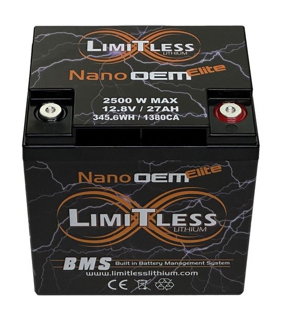 Limitless Lithium Nano OEM Elite Lithium Powersports / Motorcycle Battery