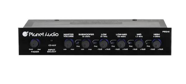 Planet Audio Planet Audio PEQ15 5 Band Pre-Amp Equalizer w/ Remote Subwoofer Level Control - Car Audio