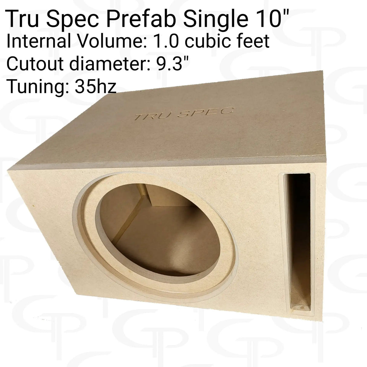 GP Car Audio TRU SPEC Prefab Single 10" Subwoofer Enclosure Sundown SA 10v2 - Car Audio