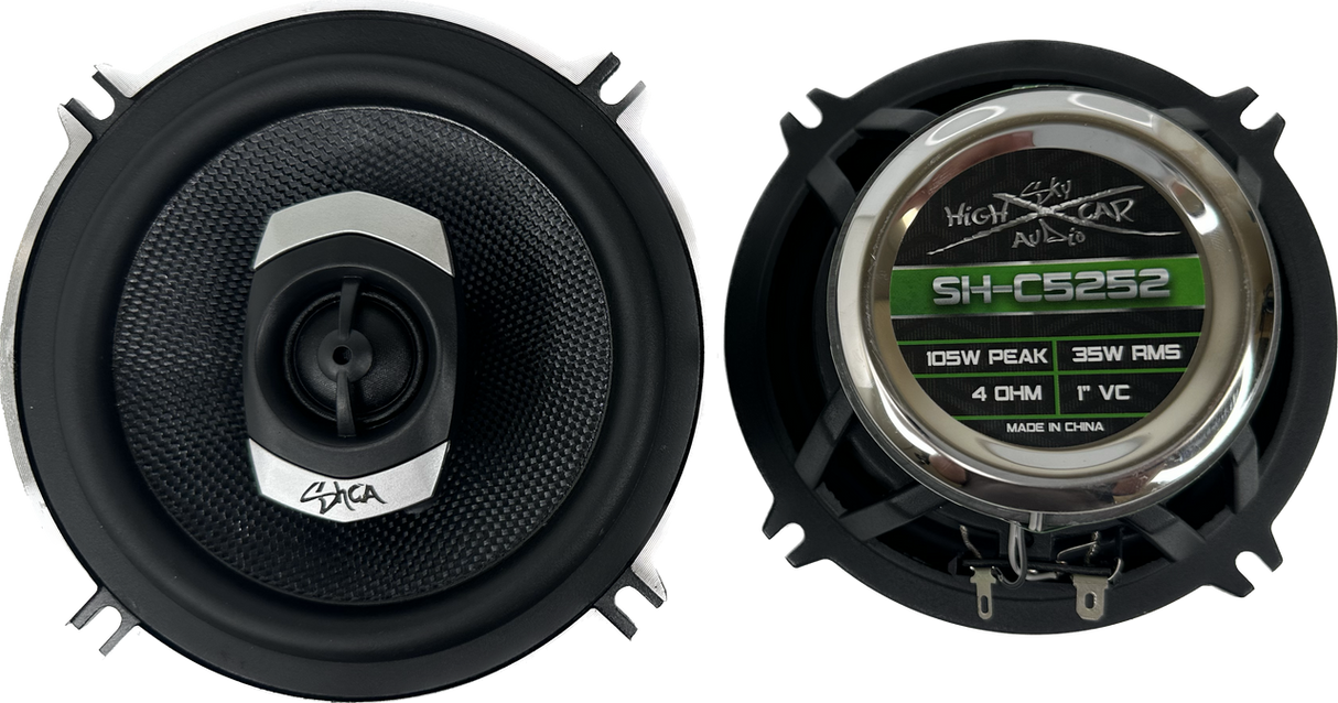 Sky High C525 5.25" 2-way Coaxial Speakers (Pair) With Glass Fiber Cone