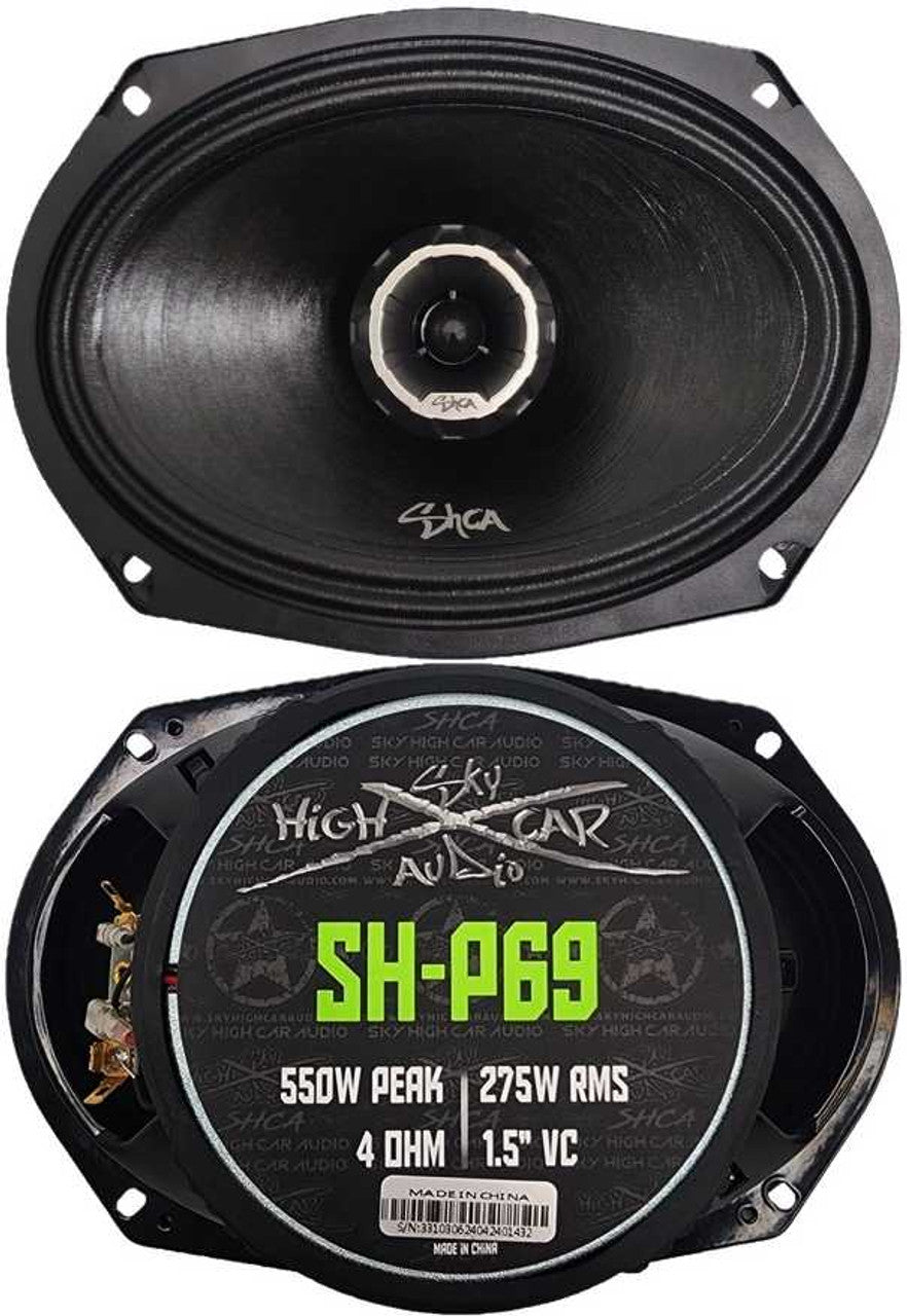 Sky High SH-P69 6x9” COAXIAL MID-RANGE LOUDSPEAKER WITH 1" BULLET TWEETER (Single)