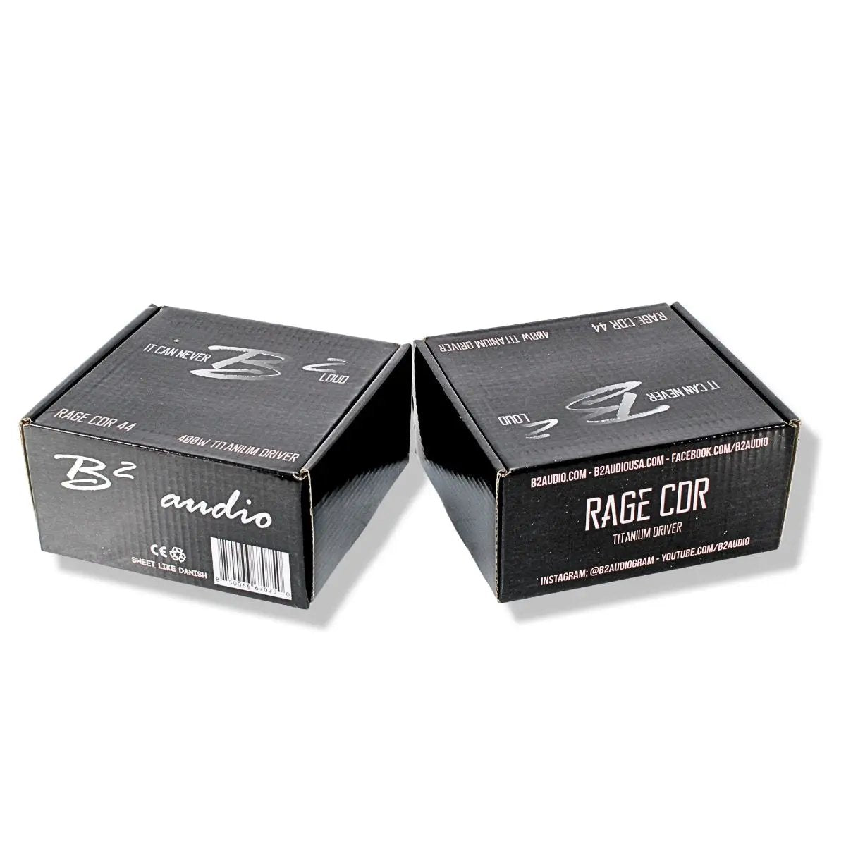 B2 Audio 200 Watt RMS 4 Ohm 1.75" VC Bolt On Compression Driver Pair B2-RAGECDR-44 - Car Audio