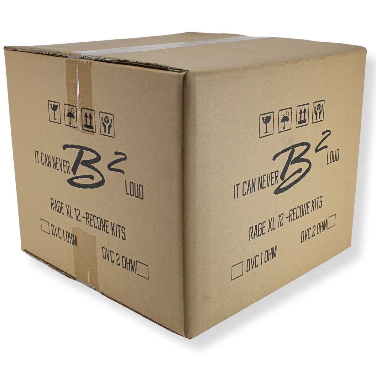 B2 Audio B2 Audio RageXL 12" Re-cone Kit Drop 1-Ohm 3" Coil Carbon Fiber - Car Audio