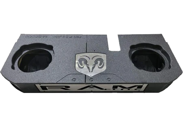 Fox Acoustics Fox Acoustics FoxBox® Dodge Ram Quad & Crew Cab Quad 12" Vented Subwoofer Enclosure **Includes 2.5" Seat Lift Kit / Console Combo - Car Audio