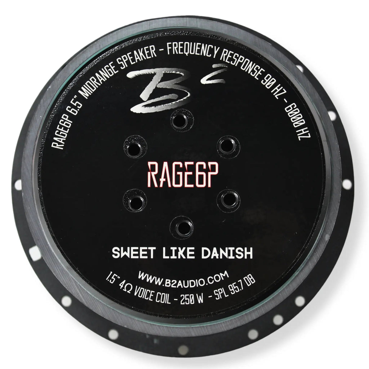 B2 Audio B2 Audio RAGE Series 6.5" 4-Ohm 120W RMS Mid-Range Speakers UV-Coated Cone, Sold in Pairs RAGE6P - Car Audio