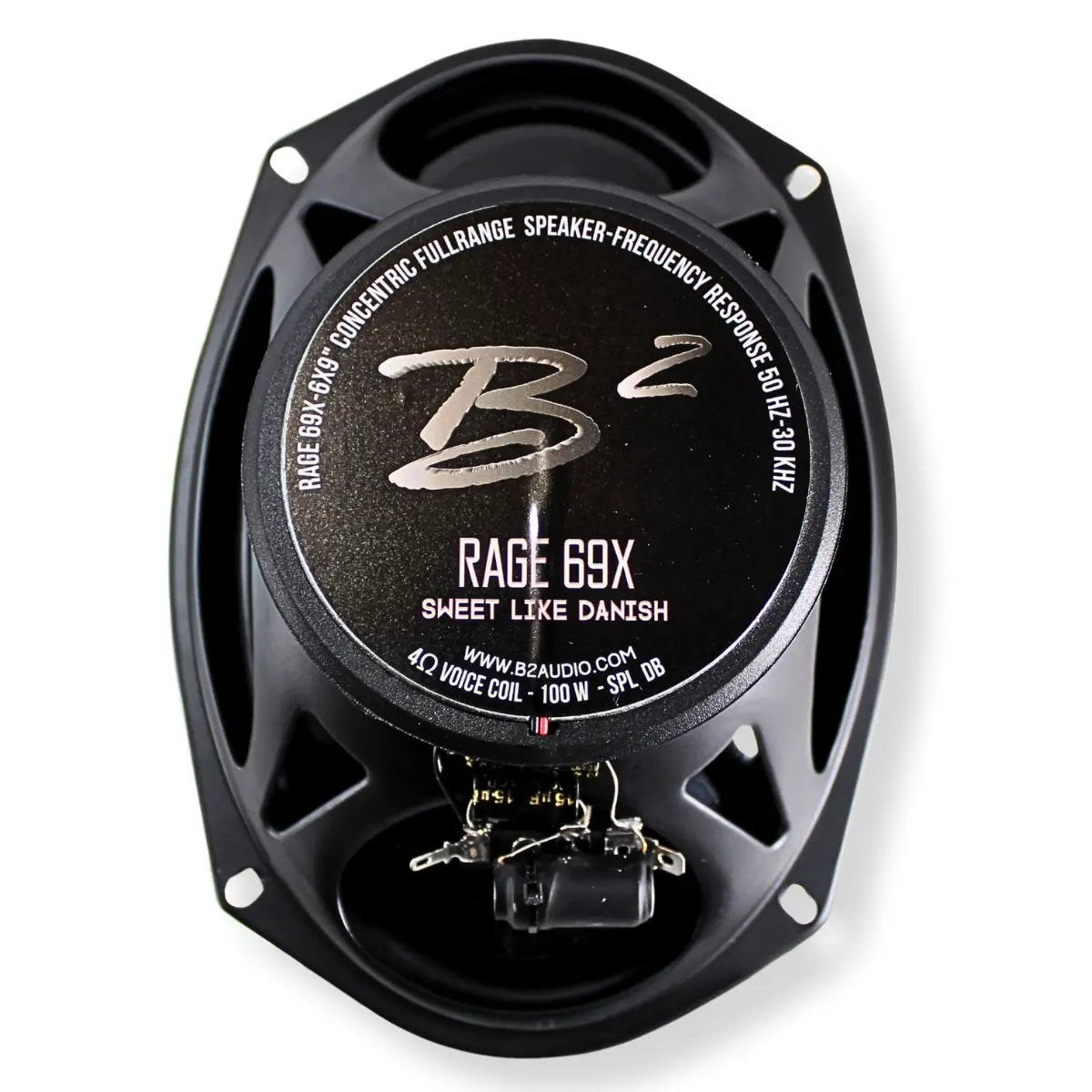 B2 Audio B2 Audio RAGE Series Pair of 6x9" 4-Ohm 100 Watt RMS Coaxial Mid To High End Speakers RAGE69X - Car Audio