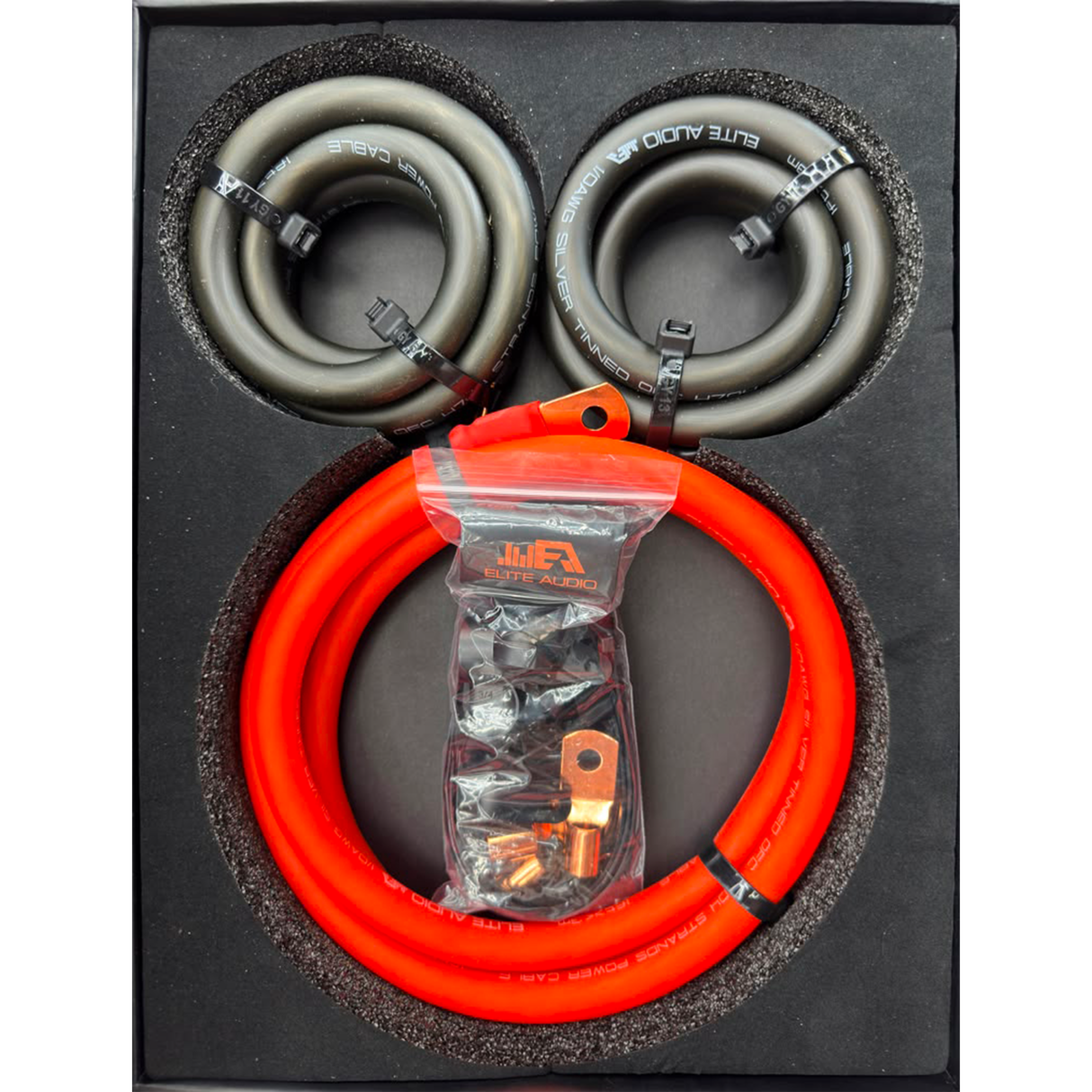 Elite Audio Elite Audio Premium Big 3 Kit w/ Silver Tinned 1/0 Gauge OFC - Car Audio