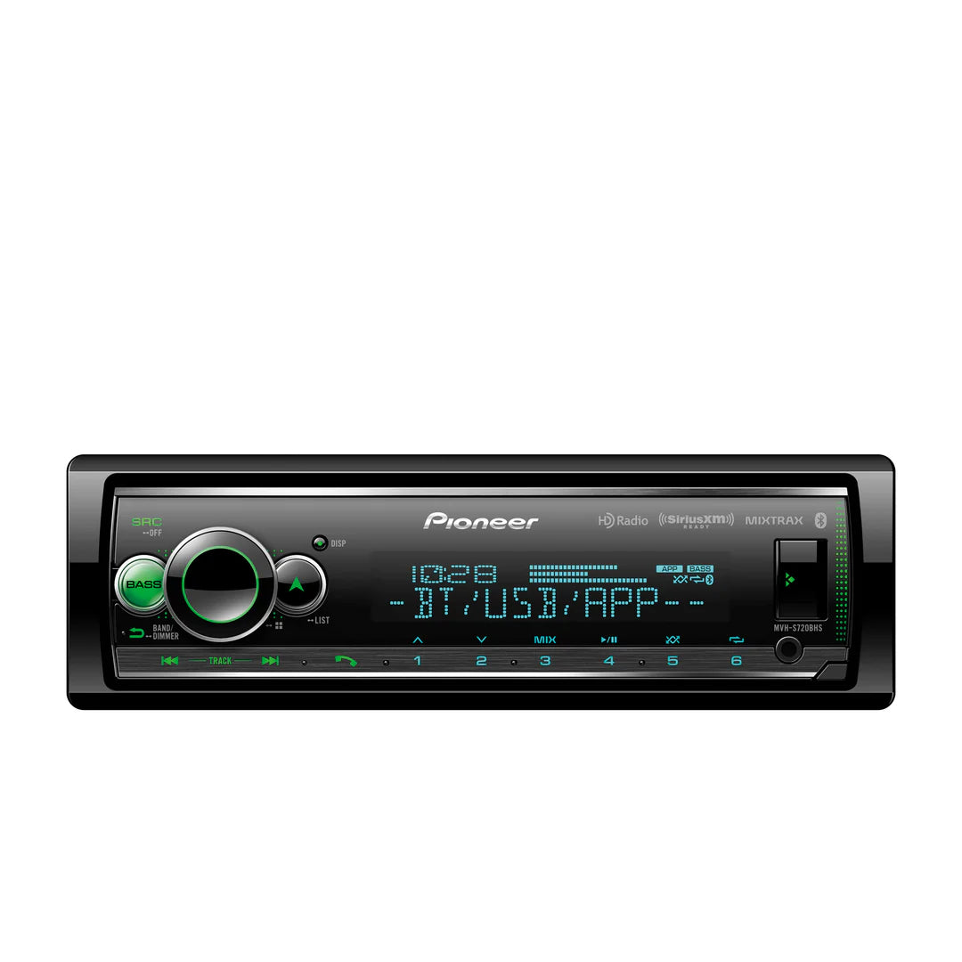 Pioneer MVH-S720BHS Audio Media Receiver with Enhanced Audio Functions, Pioneer Smart Sync App Compatibility, MIXTRAX®, Built-in Bluetooth®, HD Radio™ and SiriusXM-Ready™