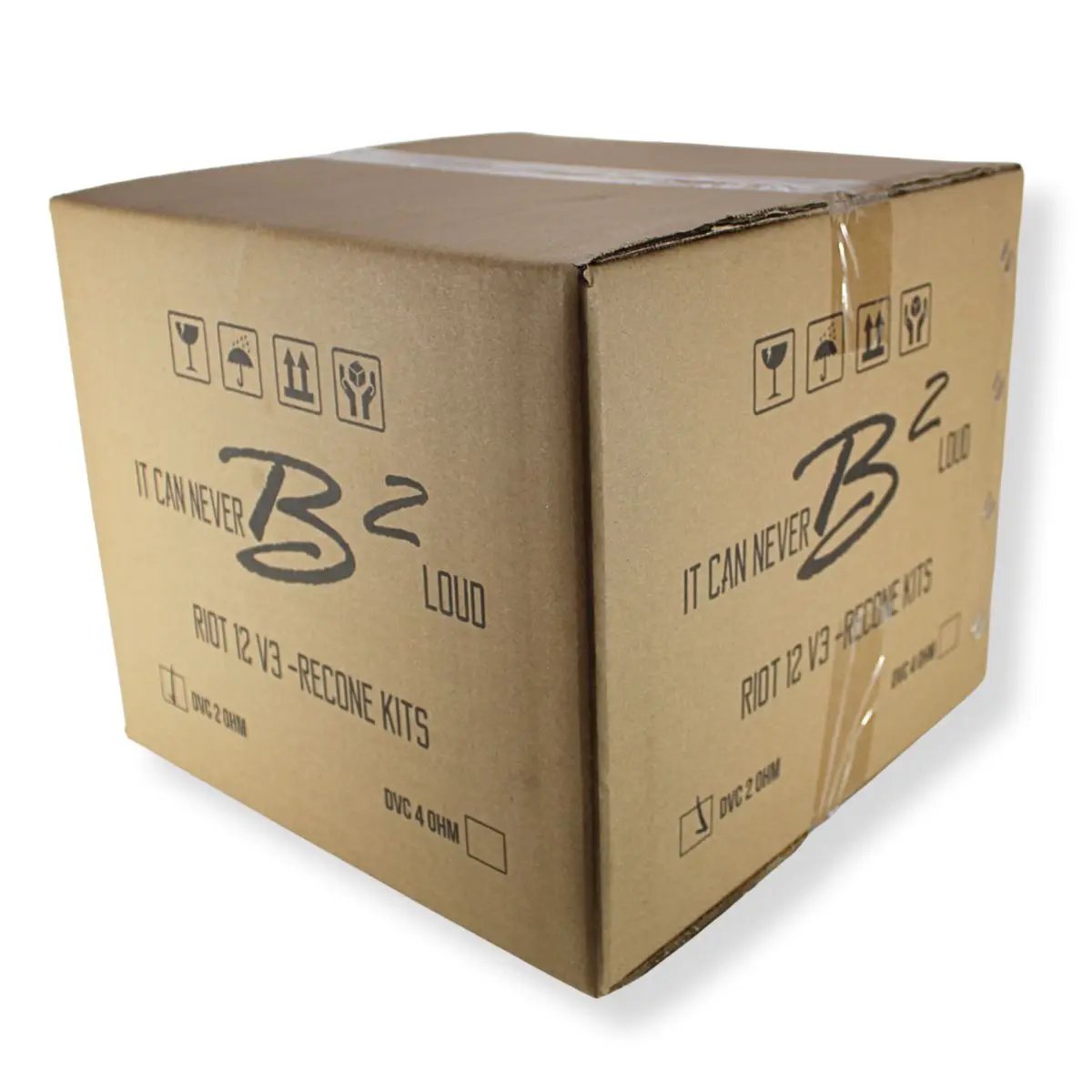 B2 Audio B2 Audio Riot Re-cone Kit Drop-In 12" 2-Ohm 3" Coil Carbon Fiber - Car Audio