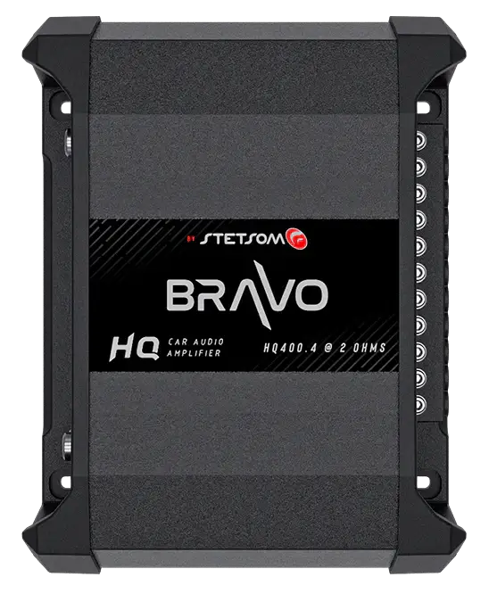 Stetsom Bravo HQ 400.4 Multichannel Car Audio Digital Amplifier - 2 Ohms Stable 4 Channel - Trinity Car Audio