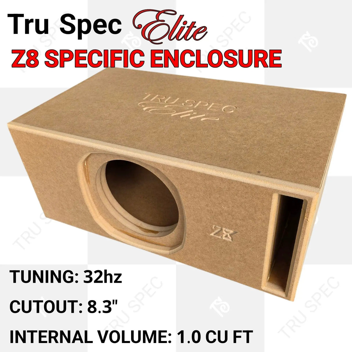 GP Car Audio TRU SPEC Elite Sundown Z8 Single 8" Subwoofer Enclosure - Car Audio