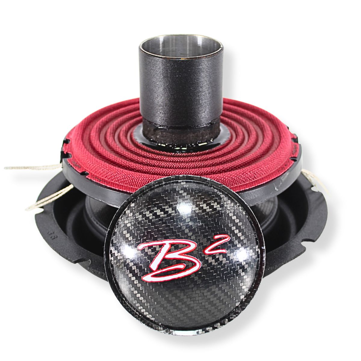 B2 Audio Rampage 8" Re-cone Kit Drop  1-Ohm 2" Coil Carbon Fiber