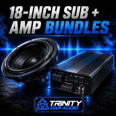 Trinity Car Audio Single 18" Subwoofer + Amplifier Bundle - Car Audio