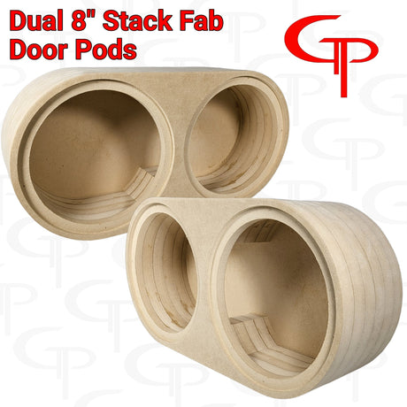 Dual 8" Flush Mount Stack Fab Door Pod Enclosures Customized