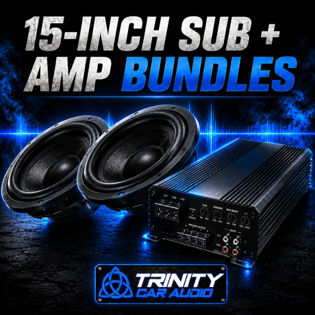 Trinity Car Audio Dual 15" Subwoofers + Amplifier Bundles - Car Audio