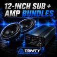 Trinity Car Audio Dual 12" Subwoofers + Amplifier Bundle - Car Audio