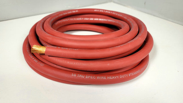 Bulk 1/0 AWG OFC Tru Spec #TeamWeldingWire Copper Wire Red