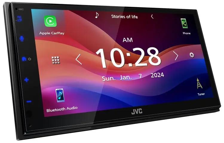 JVC JVC KW-M590BT Digital Media Receiver featuring 6.8" Capacitive Touch Monitor / Apple CarPlay® / Android Auto™ / USB Mirroring / Bluetooth® / 13-Band EQ / Short Chassis - Car Audio