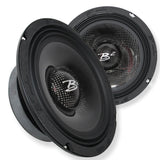 B2 Audio 6.5"  Carbon Fiber Marine, Motorcycle, Powersports, 4-Ohm Shallow Mount Speakers, Sold in pairs RAGE6CFM
