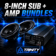 Trinity Car Audio Dual 8" Subwoofers + Amplifier Bundle - Car Audio